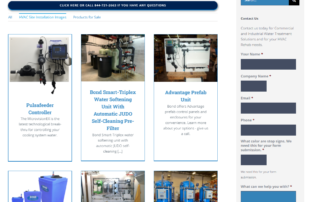 New Webpage on Bond Water Website made by BTG Media: Promotion of Products and Installs