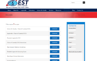 New Webpage for Environmental Safety Technologies (EST) created by BTG Media: access to important documents