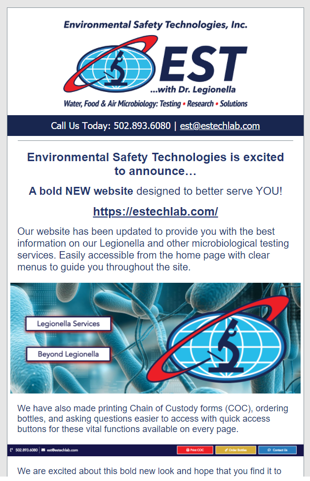 EST Email Sample
